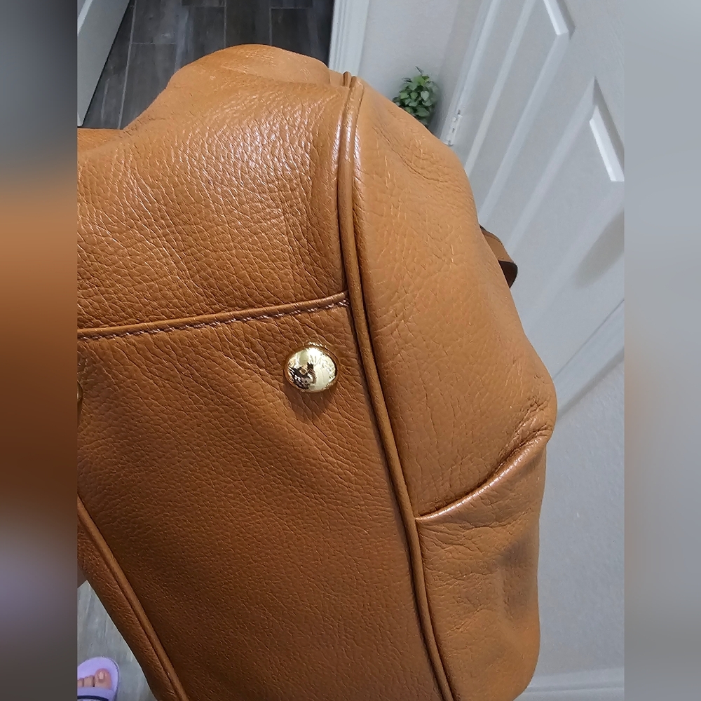 Michael Kors Large Caramel Brown Fulton East West Tote EUC 2 Callouts see pics - Picture 7 of 16